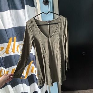 Army green Express Long Sleeved Dress size medium